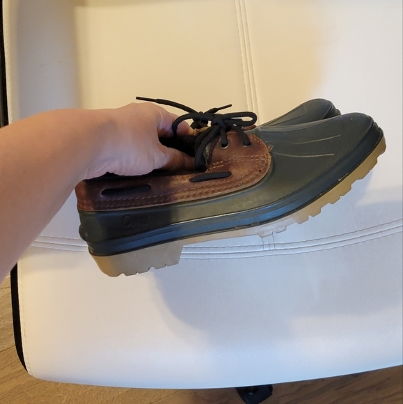 ORVIS Waterproof Rubber Leather Duck Hiking Shoes Boots W 8 / Men 6 - Picture 10 of 12